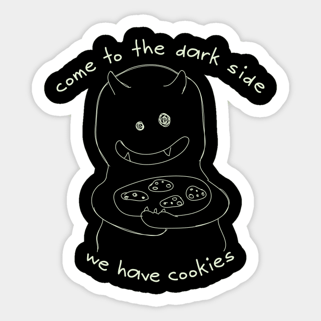 Come to the Dark Side Sticker by toddgoldmanart